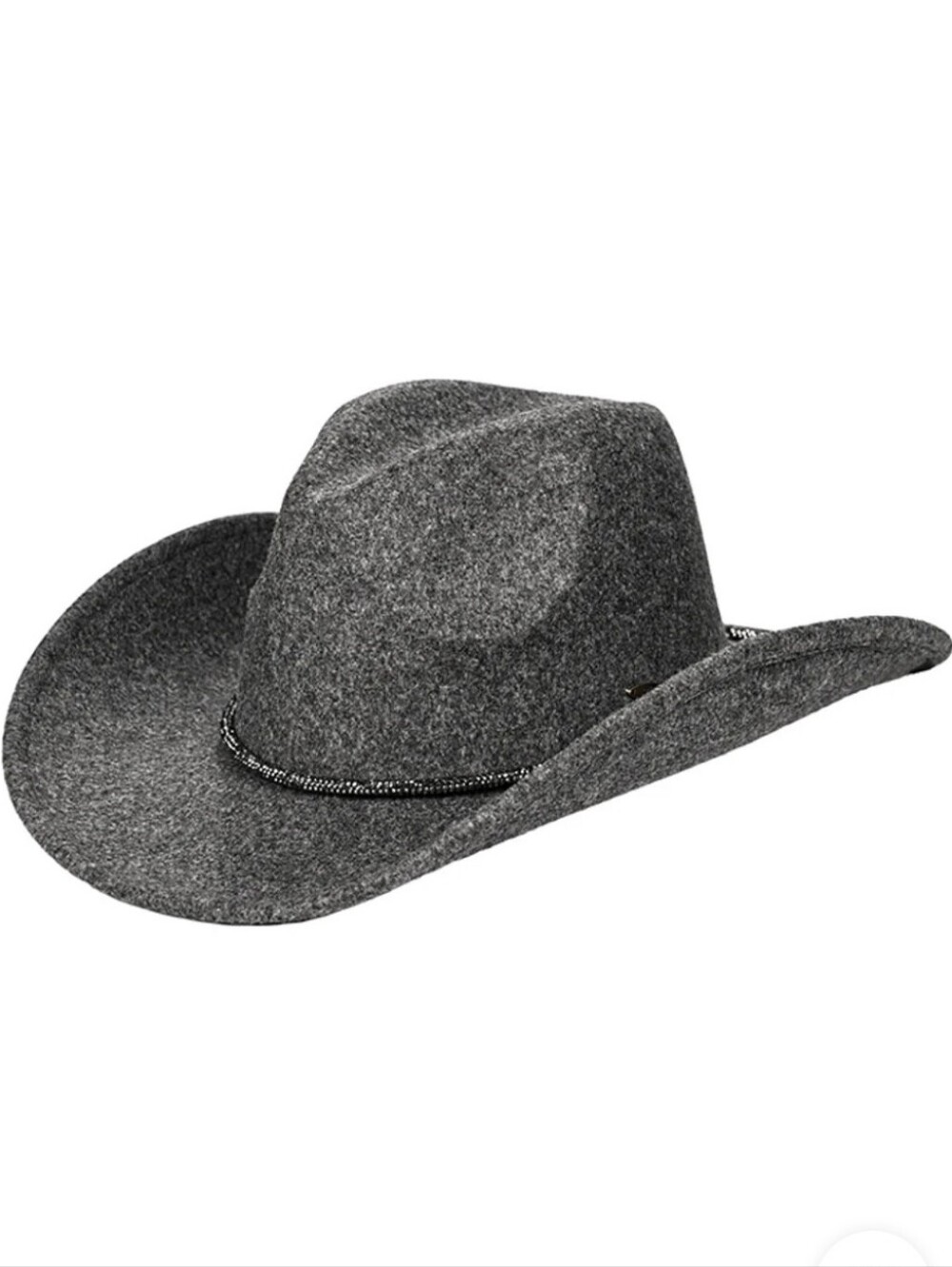 C.C New York Charcoal Grey Felt Cowboy Hat New Adjustable Women's Western